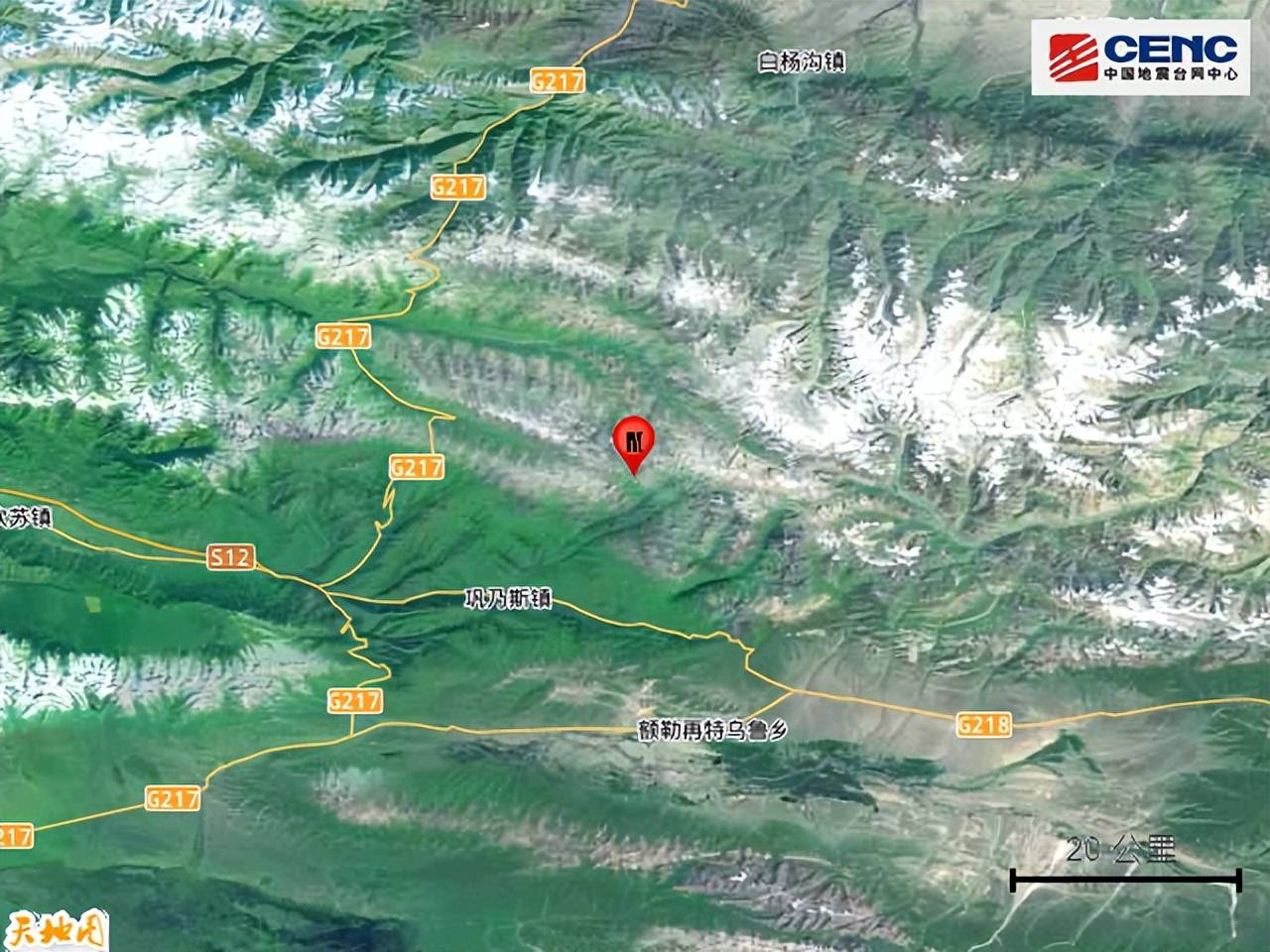 新疆巴音郭楞州和静县发生3.0级地震